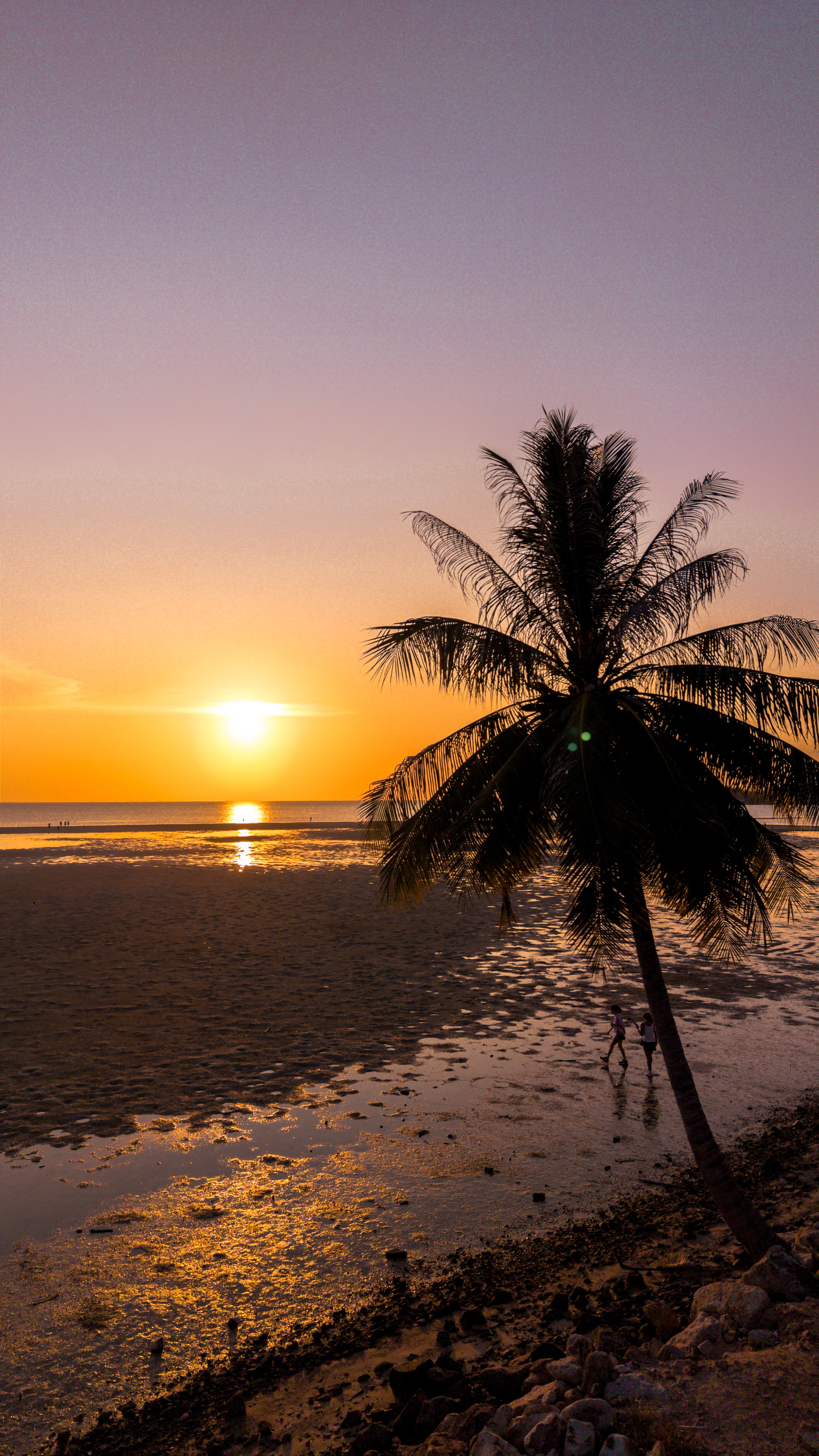Dramatic Gulf of Thailand sunset from Caya Beach, Koh Phangan
